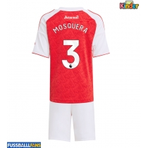 Arsenal Cristhian Mosquera #3 Heimtrikotsatz Kinder 2025-26 Kurzarm (+ Kurze Hosen)